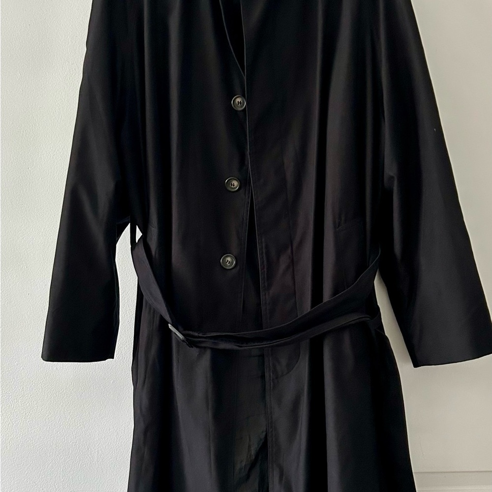 Ralph Lauren Black trench coat with Green Tag